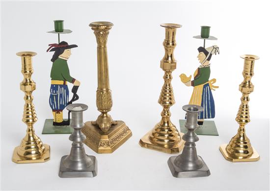 Appraisal: Sale Lot A Group of Eight Candlesticks comprising two painted