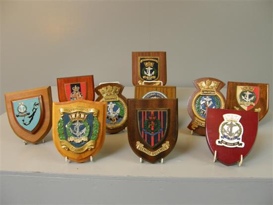 Appraisal: Ten various Royal Naval related crests R N A Stockton