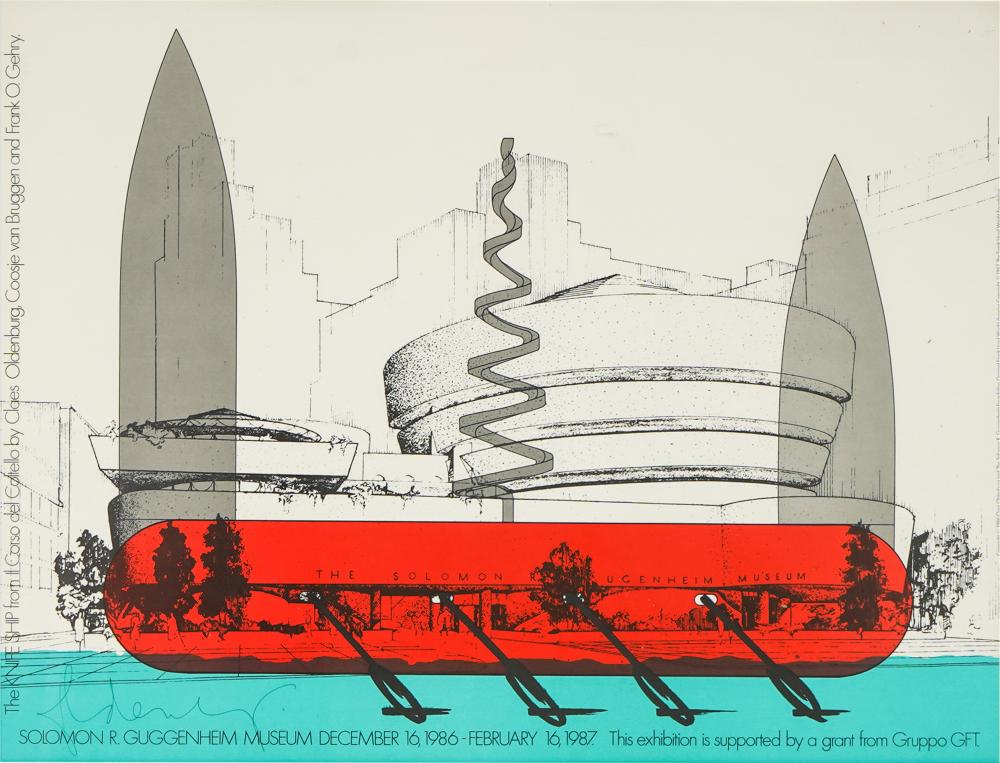 Appraisal: CLAES OLDENBURG COOSJE VAN BRUGGEN FRANK GEHRY POSTER 'The Knife