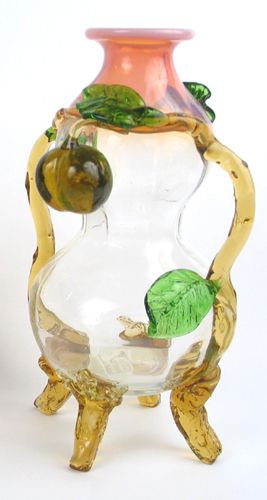 Appraisal: A VICTORIAN STEVENS AND WILLIAMS ART GLASS VASE with large