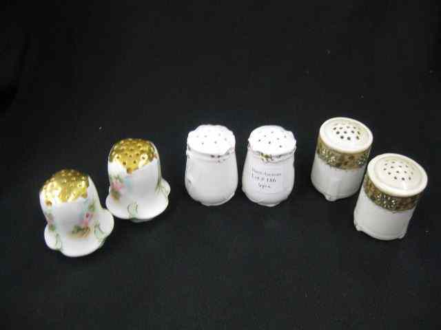 Appraisal: Pair of Porcelain Salt Peppers handpainted