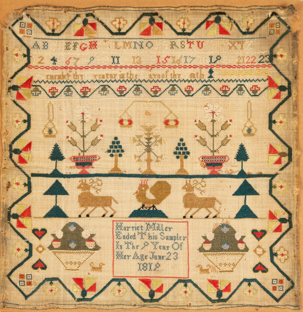 Appraisal: SAMPLER NEEDLEWORK Sampler Needlework