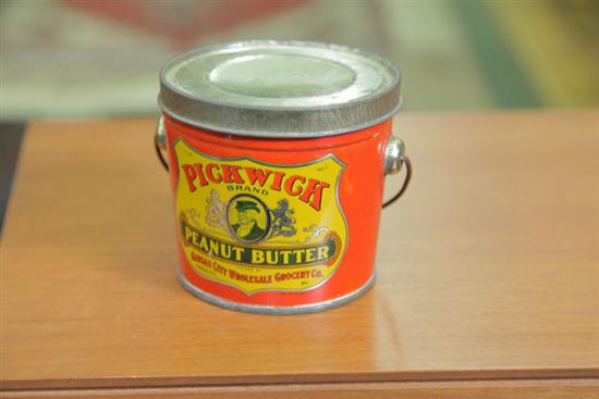 Appraisal: PEANUT BUTTER TIN ''Pickwick Brand'' Statley looking gentleman in a