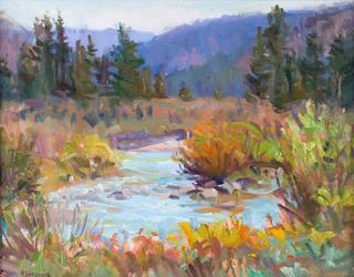 Appraisal: Wyoming Stream by Joe Abbrescia Joe Abbrescia - oil on