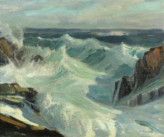 Appraisal: Painting Emile Gruppe Emile Gruppe American - Crashing Waves oil