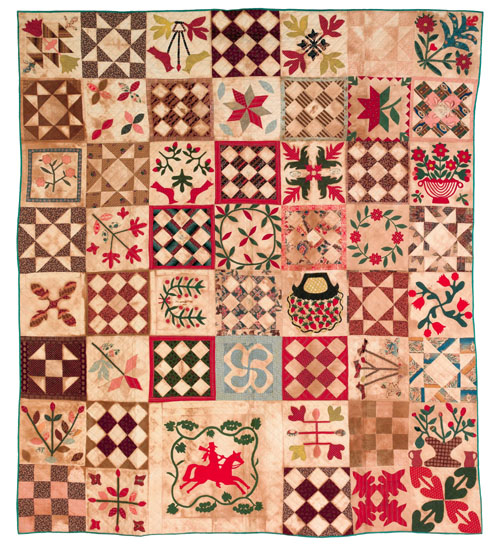 Appraisal: The Hollingsworth family Baltimore album quilt - with fifty-three appliqu