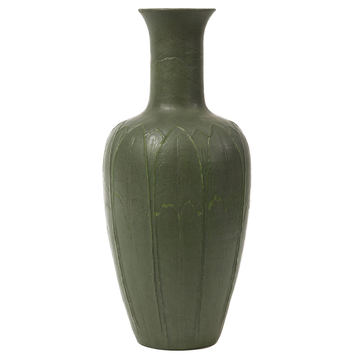 Appraisal: Important Grueby vase a large example with an excellent matt