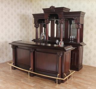 Appraisal: Mahogany front back pub bar Mahogany front back pub bar