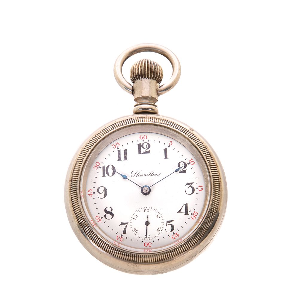 Appraisal: Hamilton j Railroad Pocket Watch Hamilton j s Gold Gilt