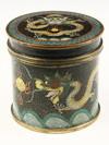 Appraisal: CHINESE CLOISONNE BOX - Round Cloisonne Box finely decorated with