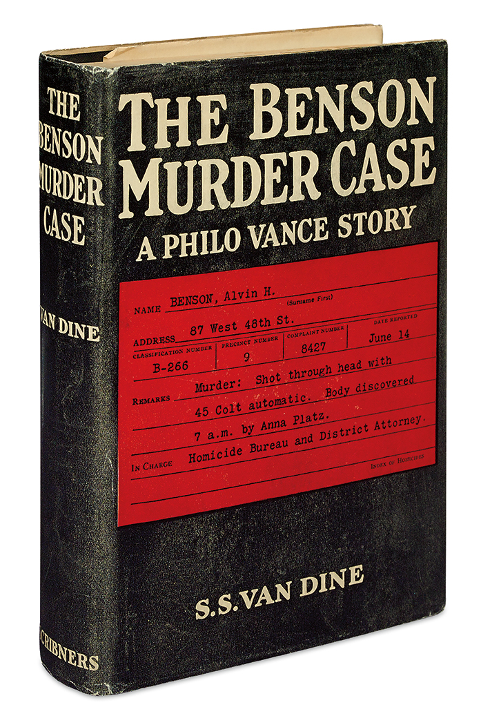 Appraisal: VAN DINE S S The Benson Murder Case vo original