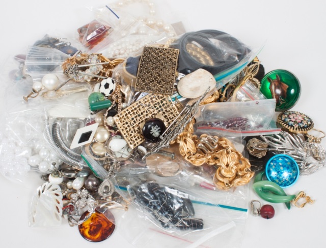 Appraisal: Assorted costume jewelry in a variety of styles and materials