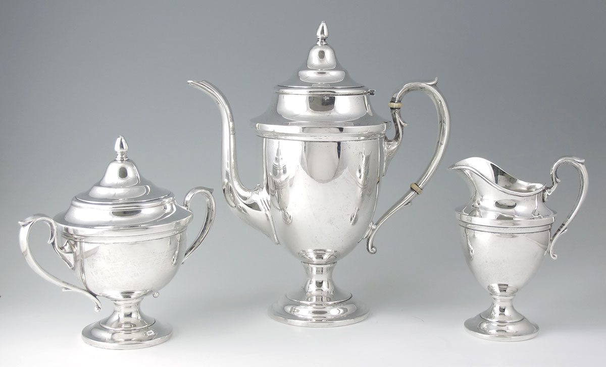 Appraisal: HUNT SILVER CO PIECE STERLING COFFEE SERVICE To include Coffee