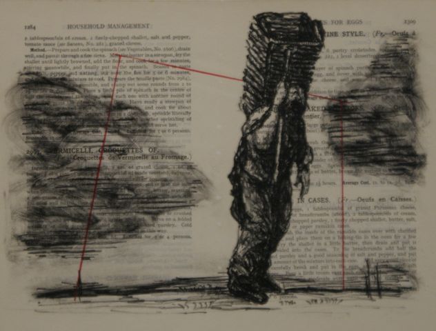 Appraisal: William Kentridge born Figure in a Landscape lithograph signed 'W