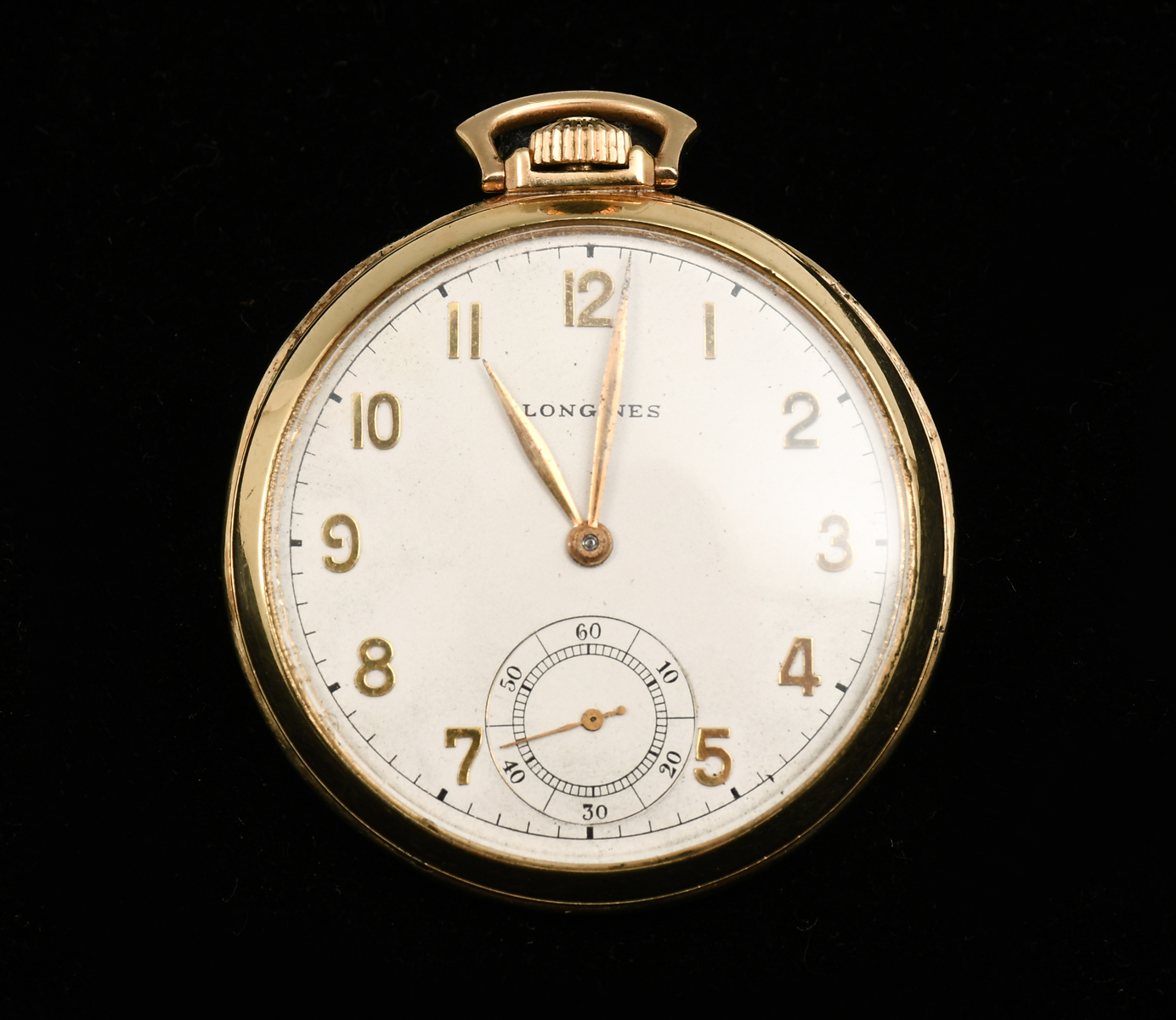 Appraisal: VINTAGE K LONGINES OPEN FACE POCKET WATCH K yellow gold