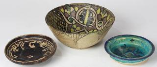 Appraisal: lot of Nishapur ceramic bowls th th centuries comprising a