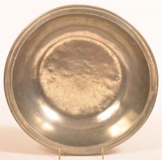 Appraisal: th Century Unsigned Pewter Basin Molded rim and rolled sides