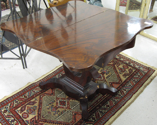 Appraisal: AN EMPIRE MAHOGANY GAME TABLE American late Classicism c having