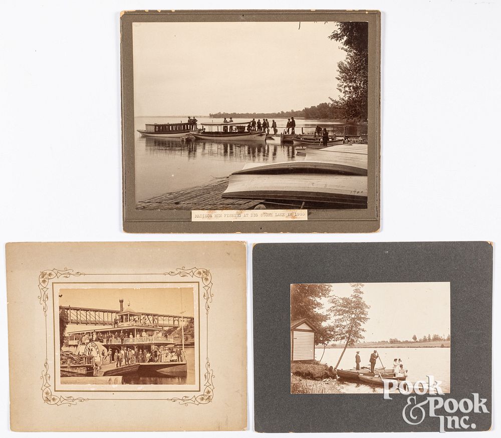 Appraisal: Three boat photographs Three boat photographs to include a photo