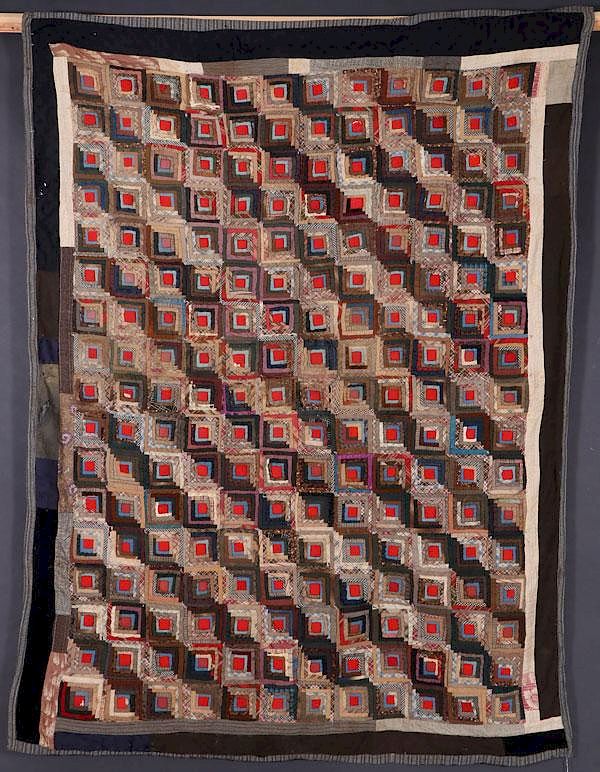 Appraisal: AMERICAN TH CENTURY HAND STITCHED QUILTS TWO TH CENTURY AMERICAN