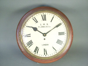 Appraisal: A th century mahogany cased English round dial Railway type