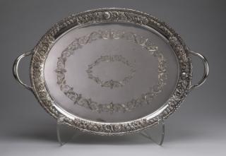 Appraisal: S Kirk Son hand chased sterling Repousse tray S Kirk