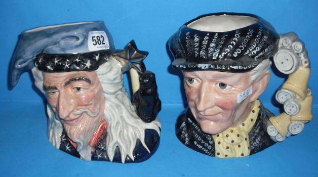 Appraisal: Royal Doulton Large Character jug The Wizard D and Pearly