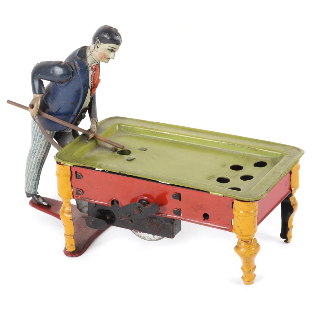 Appraisal: VINTAGE 'S TIN WIND UP BILLIARD TABLEVintage 's Tin Wind