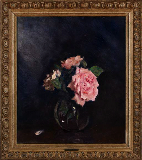 Appraisal: Dana Pond American New York - Pink Roses oil on