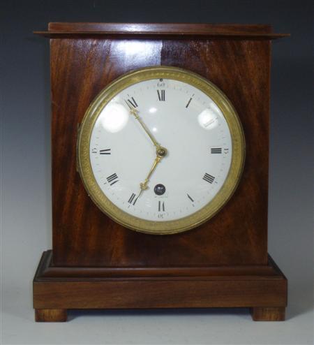 Appraisal: A th century French mantel clock the white enamel dial