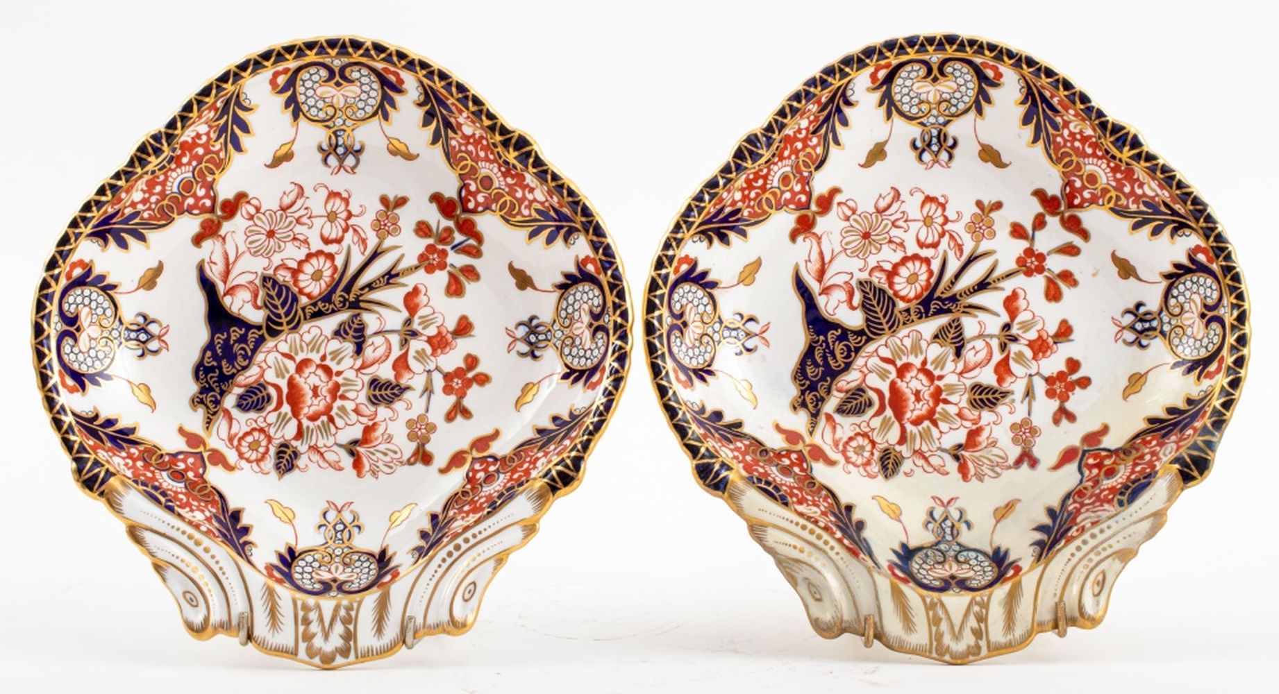 Appraisal: ROYAL CROWN DERBY KINGS SHELL-FORM DISHES Royal Crown Derby Shell