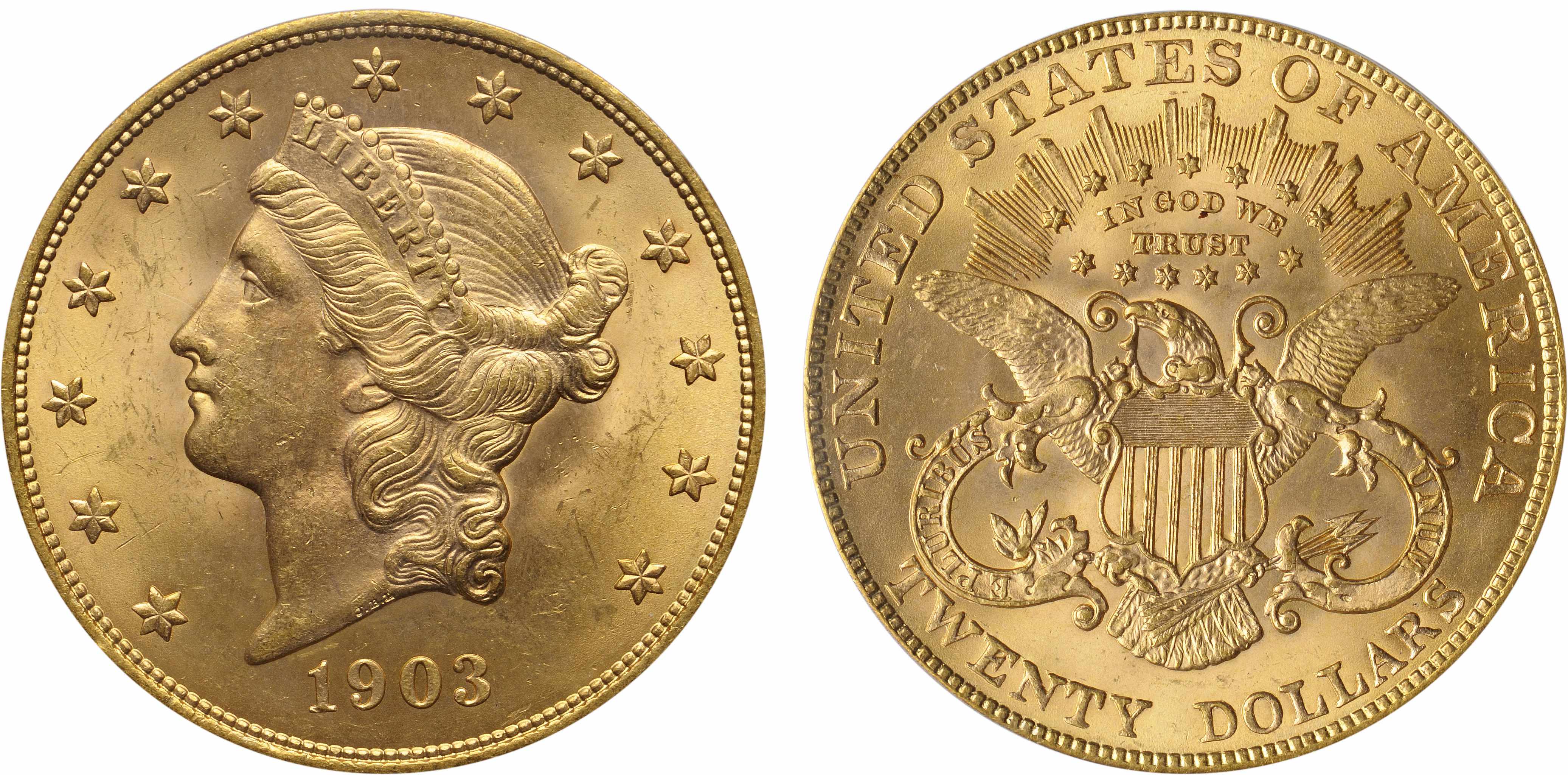 Appraisal: MS PCGS Original straw-gold color to most areas the centers