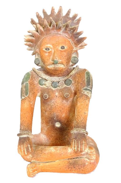 Appraisal: Mexican Ceramic Tribal Figure Mexican Ceramic Tribal Figure Measures inches