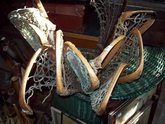 Appraisal: AN INTERESTING COLLECTION OF WOODEN LACROSSE STICKS IN A CANE