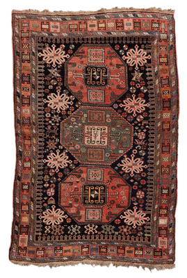 Appraisal: Kazak Rug Caucasian early th century three large octagonal central