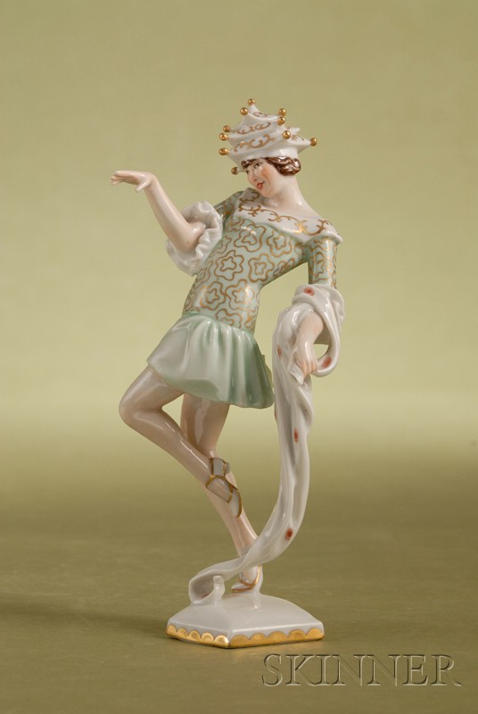 Appraisal: Vienna Porcelain Figure of an Exotic Dancer Austria c enamel