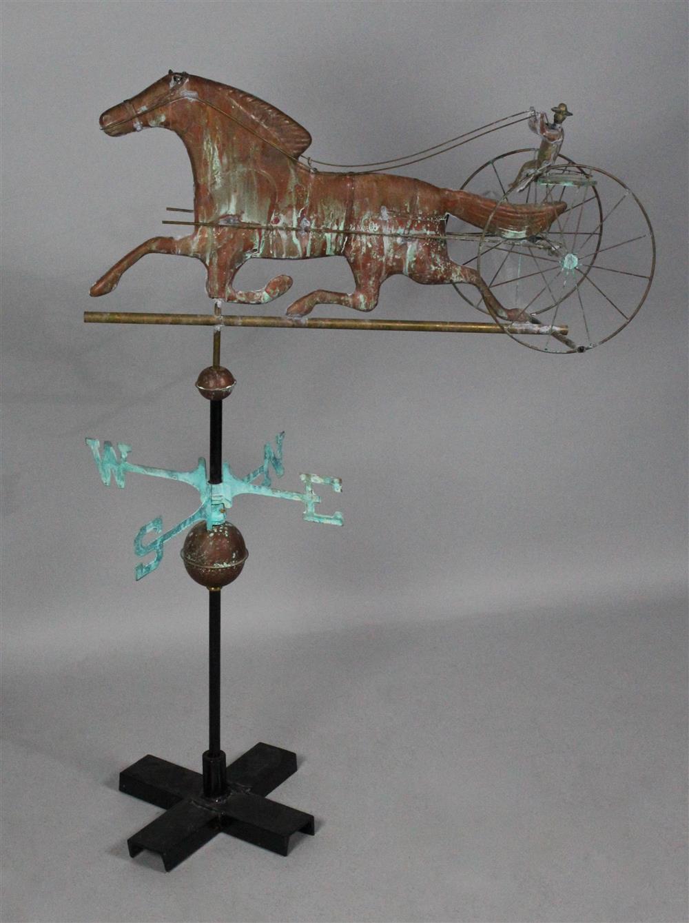 Appraisal: COPPER AND ZINC SULKEY WEATHERVANE AND DIRECTIONALS apparently unmarked the