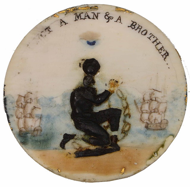 Appraisal: An anti-slavery circular miniature on ivoryinscribed 'Am I not a