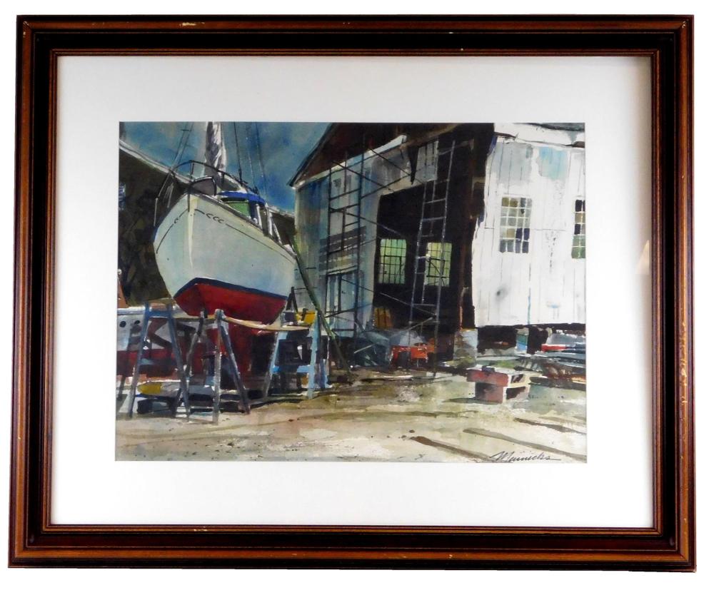 Appraisal: James Minnicks th st C Pirates Cove Stamford watercolor on