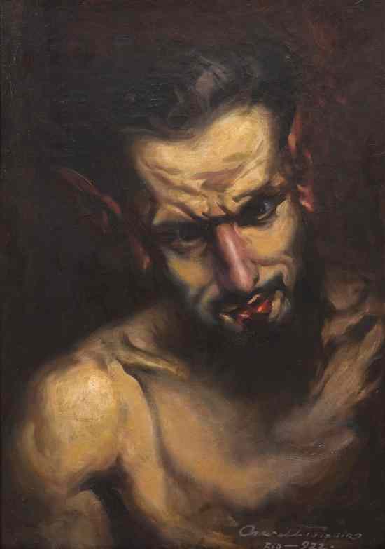 Appraisal: Oswaldo Teixeira American Brazilian - Devil oil on canvas signed