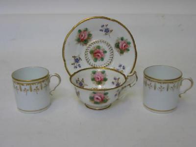 Appraisal: A MINTON PORCELAIN CUP AND SAUCER c painted with blue