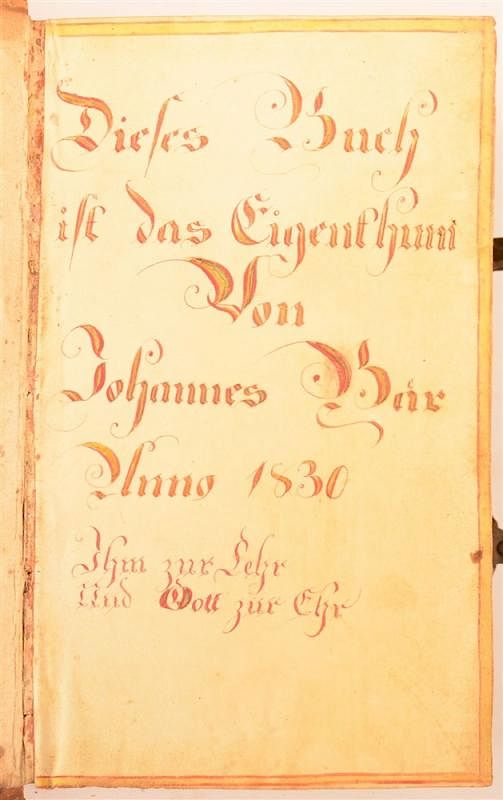 Appraisal: vol Fraktur Bookplate in New Testament Das Neue Testament Germantown