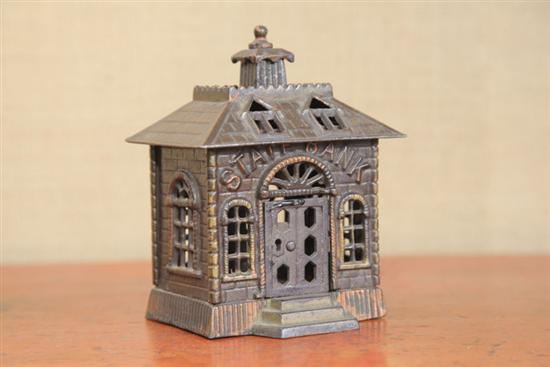 Appraisal: CAST IRON BANK ''State Bank'' small size in the form