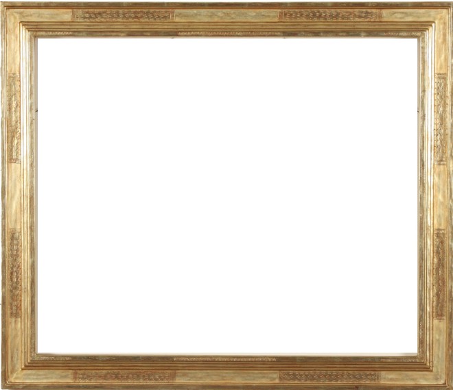 Appraisal: Bernard Badura Frame Tooled and gold leaf frame x sight