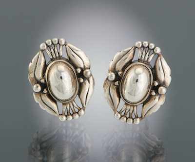 Appraisal: A Georg Jensen Heritage Collection Sterling Silver Clip Earrings Originally