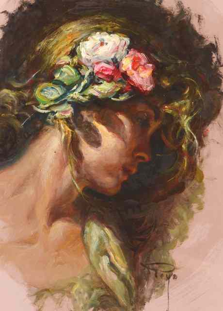 Appraisal: JOS ROYO b 'Serenidad' signed oils on paper x