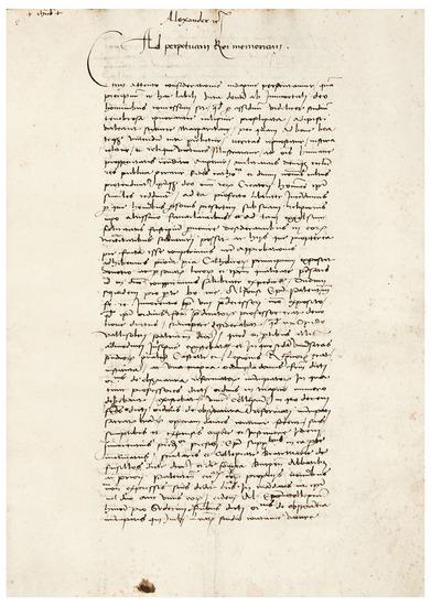 Appraisal: PAPAL MANUSCRIPT Rome - A collection of papal edicts briefs