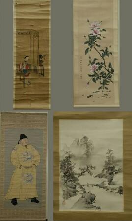 Appraisal: Assorted Chinese and Japanese Hanging Scroll Paintings in x in