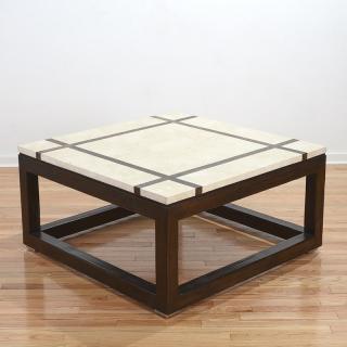 Appraisal: Kreiss Panama marble top coffee table Kreiss Panama marble top