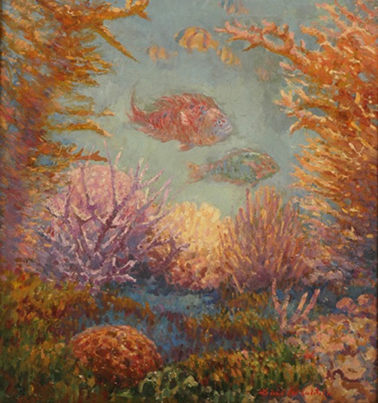 Appraisal: Louis McCubbin - Submarine Garden Great Barrier Reef s oil